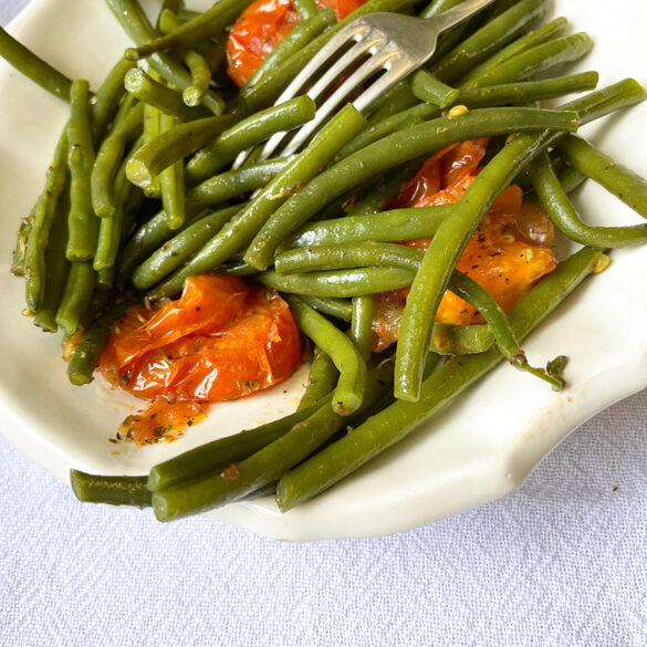 Vagens com tomate confitado. Foto: Marcia Zoladz